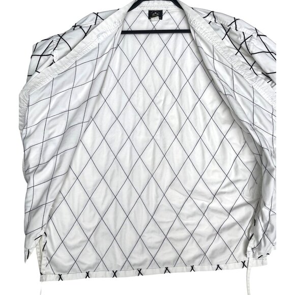 SIZE 4 BMA White Hapkido Uniform Gi Jacket Top Black Diamond Stitching - Picture 6 of 13